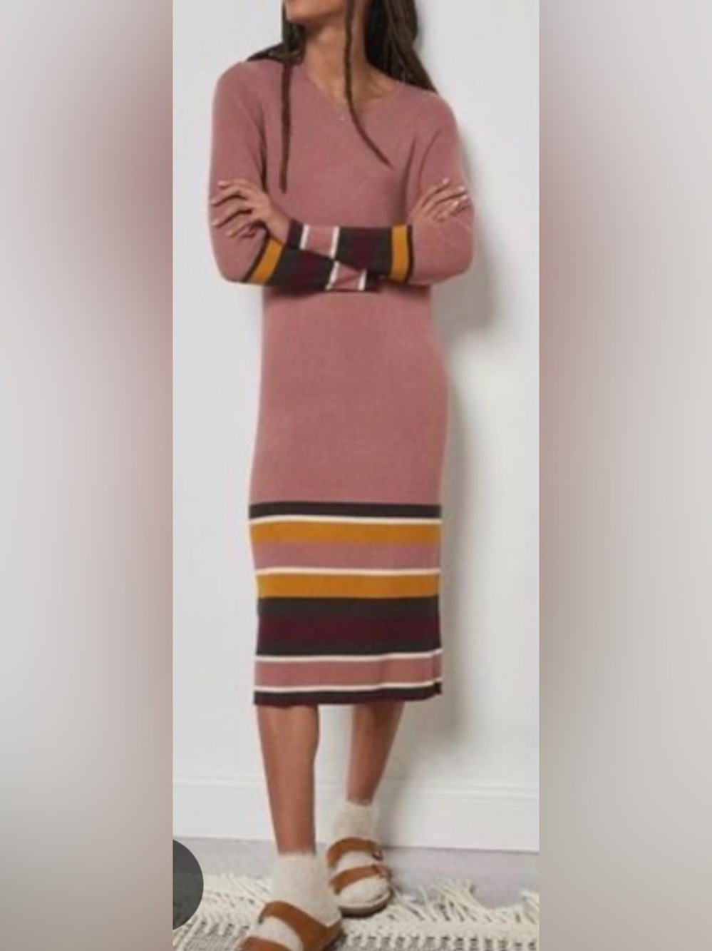 Anthropologie Saturday Sunday Parvati Midi Sweater Dress, size large, NWT.